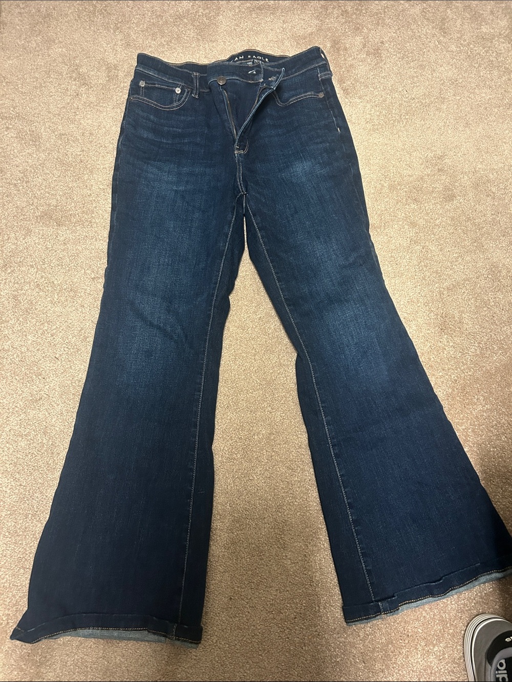 American Eagle Outfitters Dark Indigo Flare Jeans - Women's